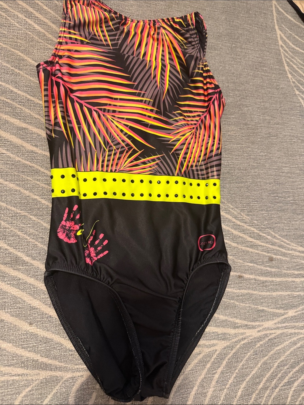 Chalk Warrior Electric Palms Leotard. Beautiful and like new! Size AXS